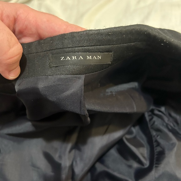 Men's Zara Black Double Button Lined Sport Jacket With Pockets Size 36 - Picture 7 of 13